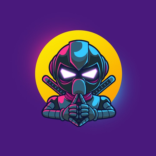 Gamer design with the title 'Ninja Robot'