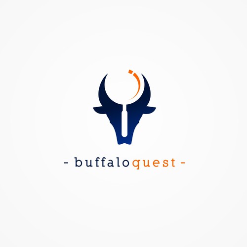 Buffalo logo with the title 'NEGATIVE SPACELOGO FOR NEW IT COMPANY'