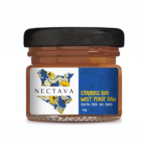 Flower label with the title 'label for honey'