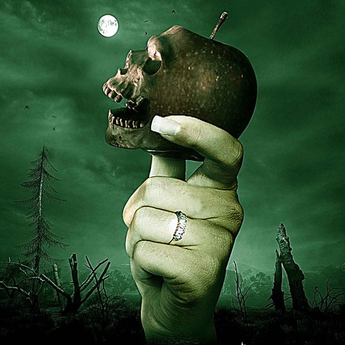 Spooky design with the title '"Bad Bones" movie poster'