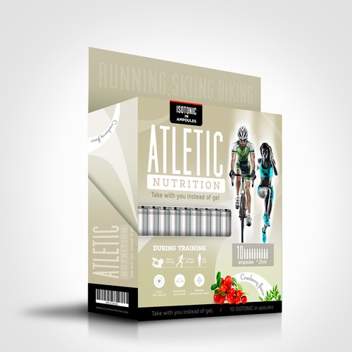 Typographic design with the title 'Atletic Nutrition'