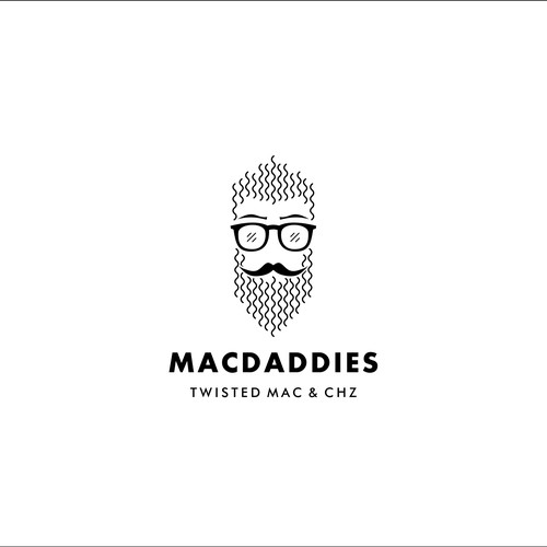 Pasta logo with the title 'Concept logo for macdaddies'