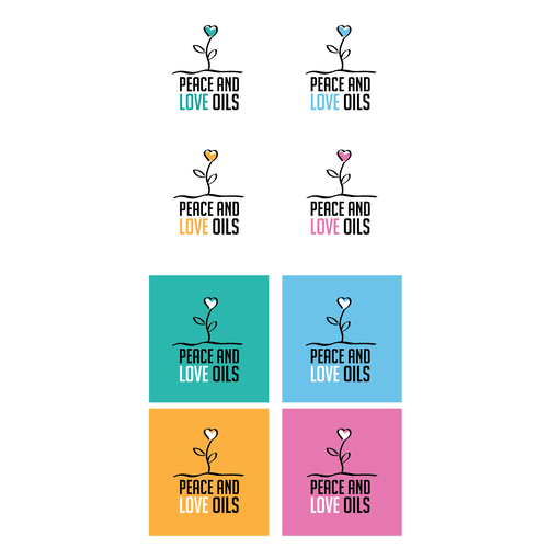 Reiki logo with the title 'Peace and love oils'