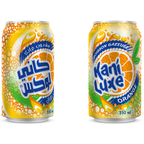 Arabic design with the title 'Soft Drink Beverage Can Design'