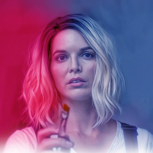 Movie poster artwork with the title 'Drawing Blank'