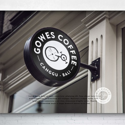 Bali design with the title 'Gowes Coffee'