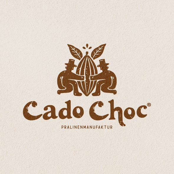 Chocolate design with the title 'Cado Choc – Creative & Artistic Branding for an Artisan Chocolate Atelier'