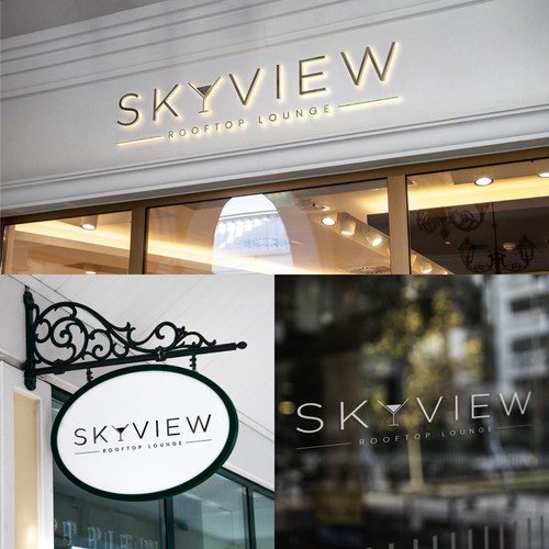 Lounge logo with the title 'Simple logo for a Rooftop Lounge'