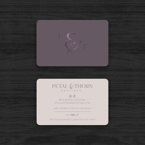 Spot UV design with the title 'Minimal business card'