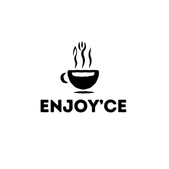 Black logo with the title 'Coffee restaurant logo'