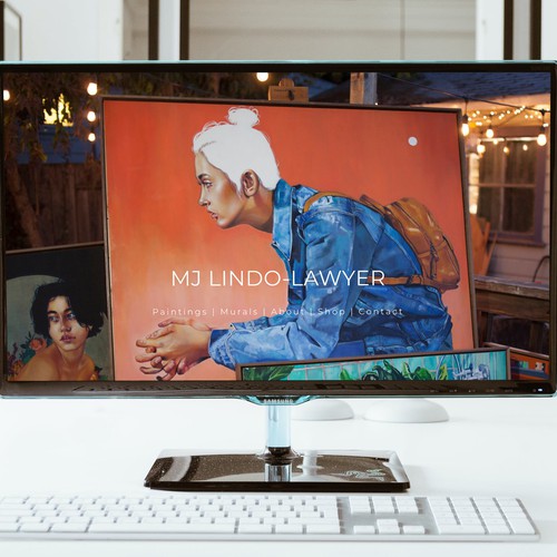 Portfolio website with the title 'MJ Lindo Art'