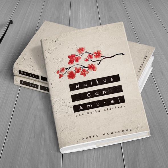 Poetry book cover with the title 'Haiku Book Cover'