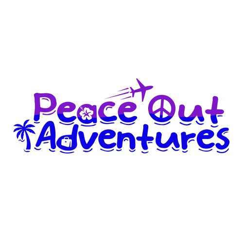 Agency logo with the title 'Peace Out Adventures'