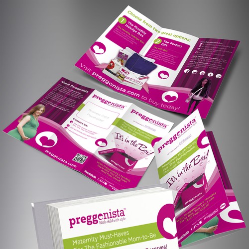 Gift design with the title 'Create an ad + leaflet for our Gift Box for pregnant women!'