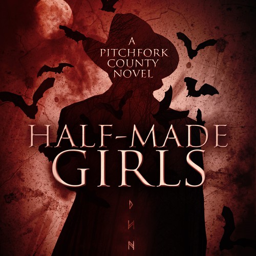 Silhouette book cover with the title 'Create an eBook Cover for a Horror/Dark Rural Fantasy novel.'