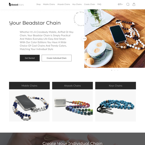 Jewelry website with the title 'Web Page Redesign Concept'