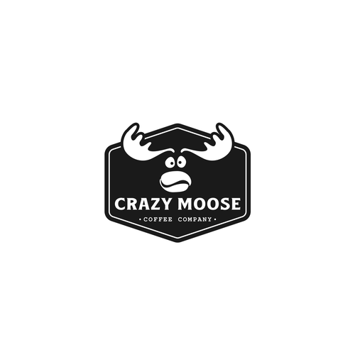 Coffee design with the title 'CRAZY MOOSE'