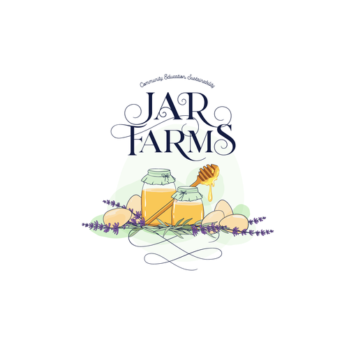 Honeycomb design with the title 'JAR Farms'