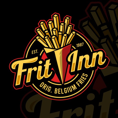 Yellow and black design with the title 'FRIT INN'