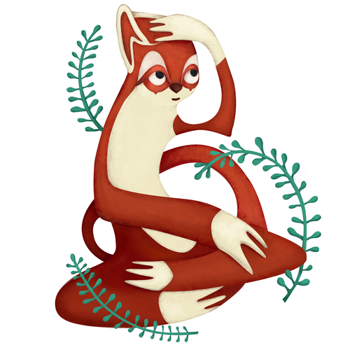 Cat illustration with the title 'Creature art'