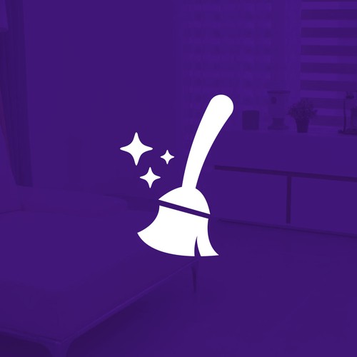 Cleaning company logo with the title 'Branding App Cleaning'