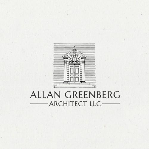Grey brand with the title 'Allan Greenberg Architect LLC'