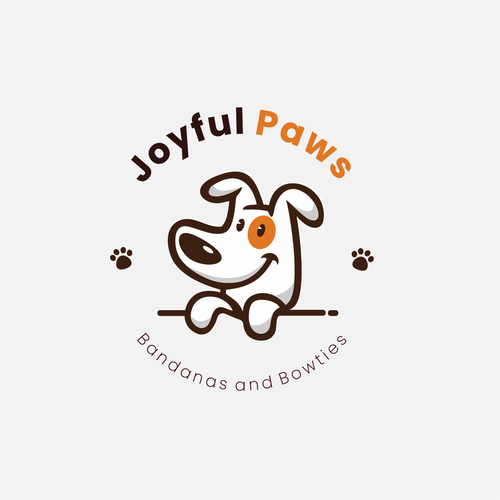 Marca logo with the title 'diseño de logo para joyful paws'
