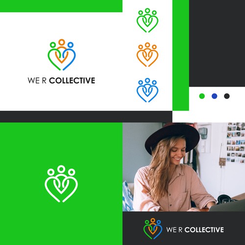 People brand with the title 'We r collective logo and branding design'