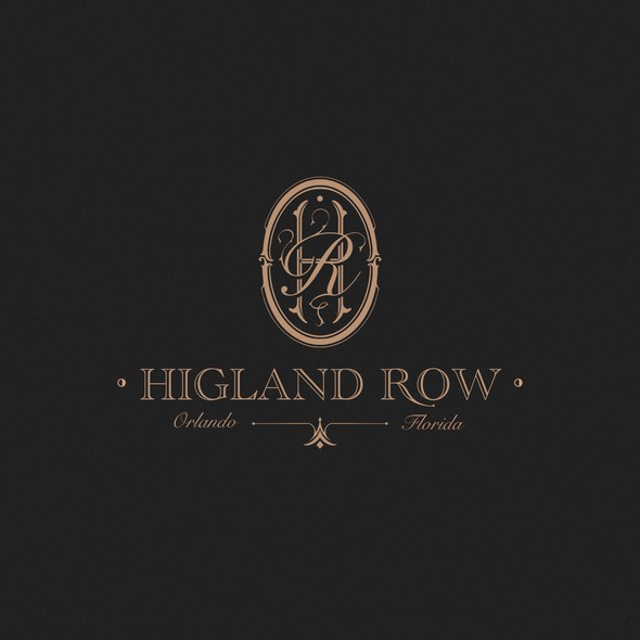 Luxury design logo with the title 'Higland Row'