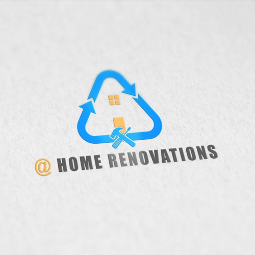 Recycle logo with the title 'Home renovation'