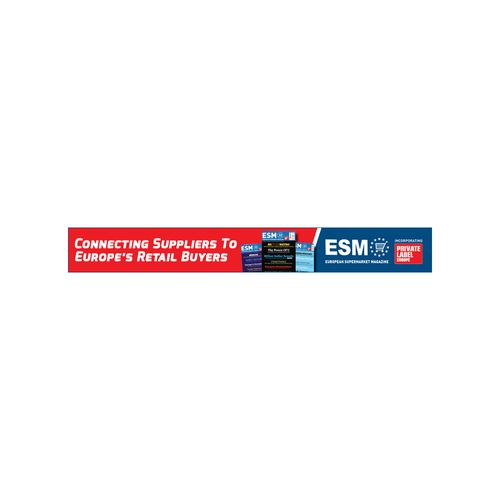 Supermarket design with the title 'Banner ads to help drive subscriptions to ESM magazine'