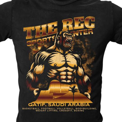 Gym t-shirt with the title 'Tshirt Design for gym'