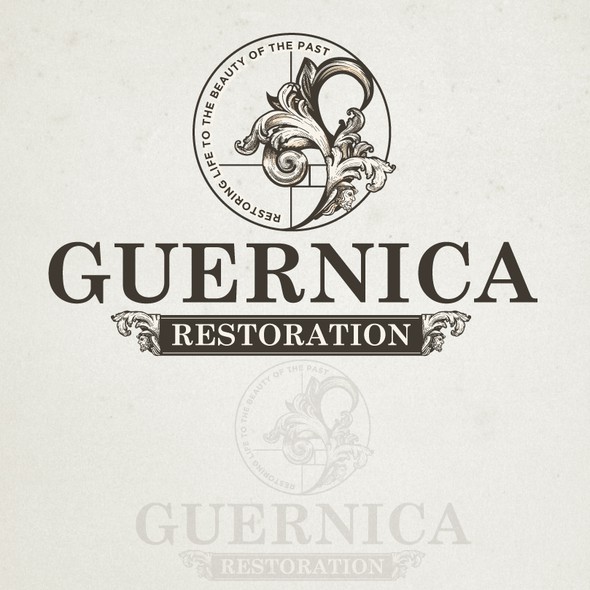 Fibonacci logo with the title 'Guernica Restoration'