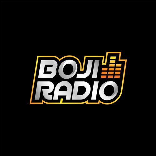 Radio logo with the title 'Boji Radio Logo Design Concept'