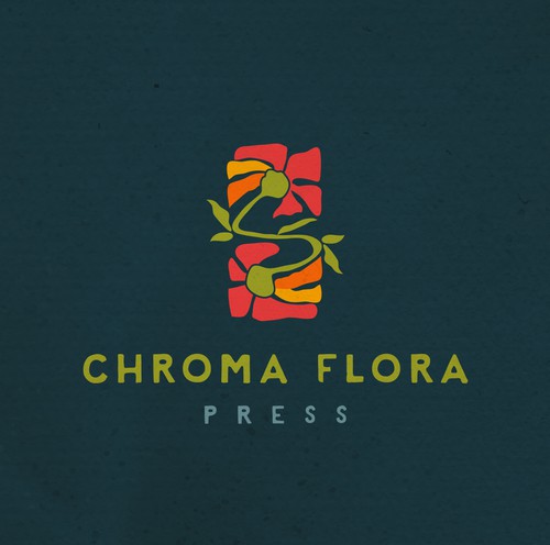Design with the title 'Organic and Artistic Visual identity for Chroma Flora Press'