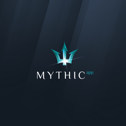 Poseidon logo with the title 'New logo wanted for Mythic App'