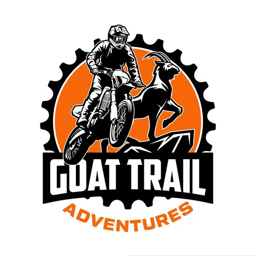 Motocross design with the title 'Winner of Goat Trail Adventures Contest'