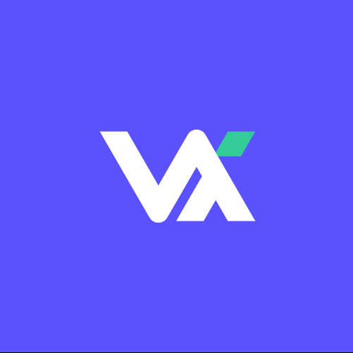Cryptocurrency logo with the title 'VX'