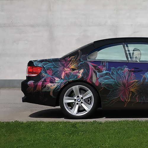 BMW design with the title 'Floreal wrap '