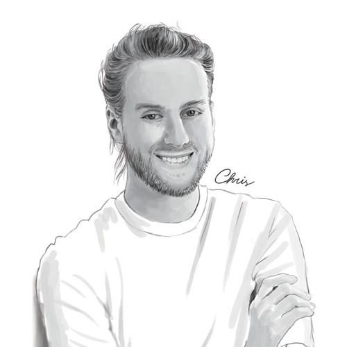 Portrait design with the title 'Sketch Potrait'