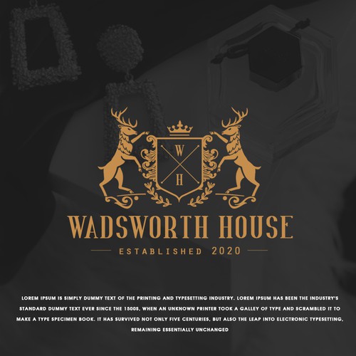 Stag logo with the title 'Wadsworth House'