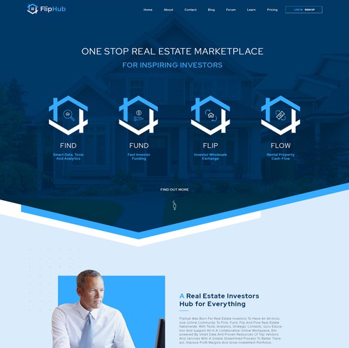 HTML5 website with the title 'Modern design for real estate app'