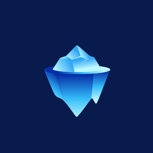 Depth design with the title 'Modern Iceberg Icon'