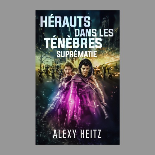 Zombie book cover with the title 'Zombie Post-Apocalypse Sci Fi Book Cover Design'