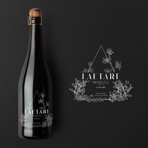 Typography label with the title 'Laetare Prosecco'