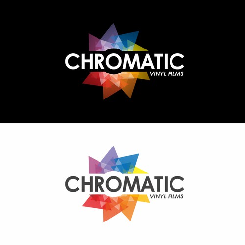 Colorful logo with the title 'Design a logo for a Carbon Fibre Vinyl Manufacturer'