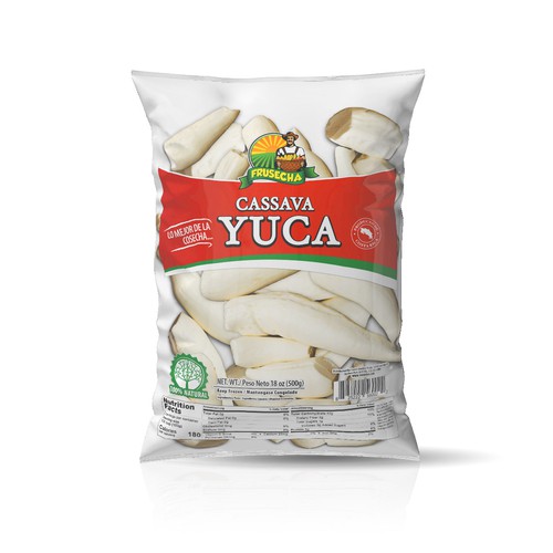 Frozen food packaging with the title 'Strong packaging design for frozen food brand'