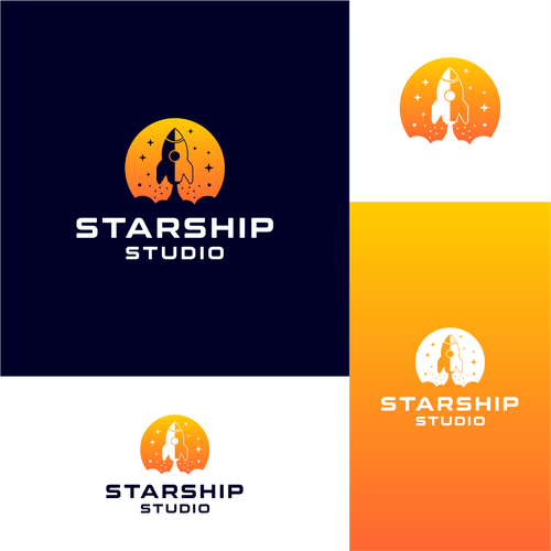 Spaceship logo with the title 'Space Rocket '