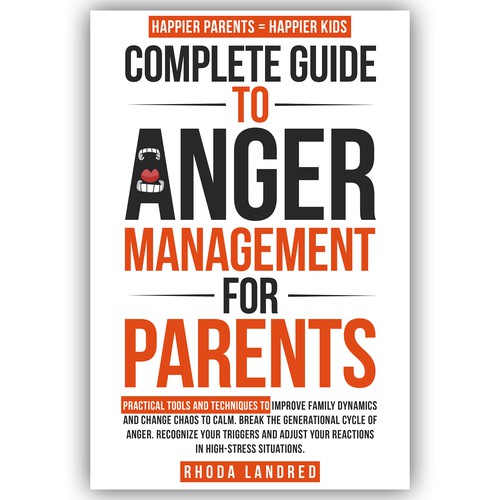 Parenting book cover with the title 'Anger management for parents book cover'