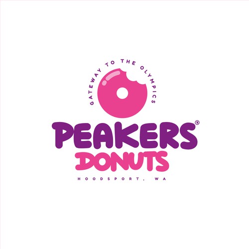 Confectionery logo with the title 'Logo concept for Donut shop'